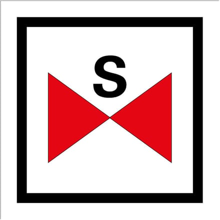 Sprinklerafsluiter sticker 200 x 200 mm