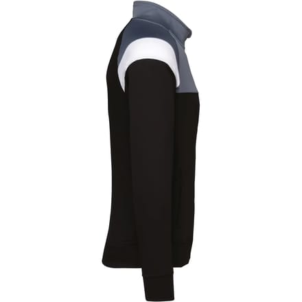 PROACT® Trainingssweater 1/4 rits kind PA388 - Black / sporty grey - 10/12 years (10/12 ans)