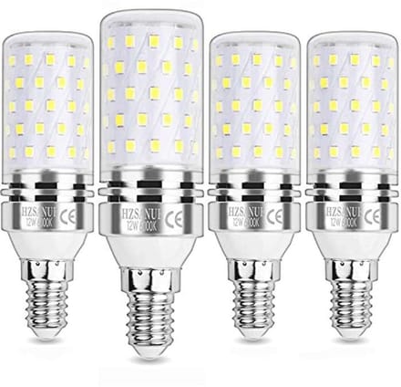 E14 LED Corn Bulbs 12W - 6000K Daglicht Wit, 1350 Lumen, Kleine Edison Schroef, 4-Pack