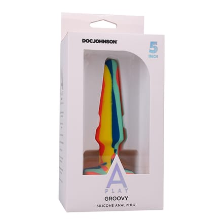 Doc Johnson Groovy - Buttplug - 12.7cm - Siliconen - Multicolor