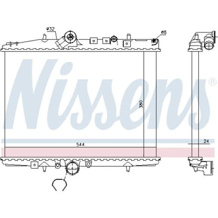 Radiator, motorkoeling NISSENS 61294A