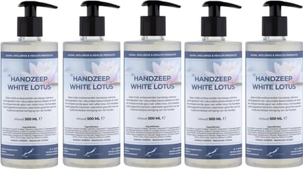 Handzeep White Lotus 500 ml - met gratis pompje - set van 5 stuks