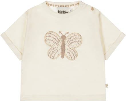 Dirkje Meisjes Loose Fit T-shirt - Off-white