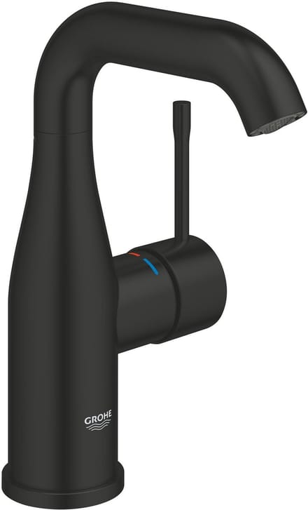 GROHE Essence New M-Size Wastafelmengkraan – Draaibare Uitloop – AquaGuide – Push-Open – Matte Black
