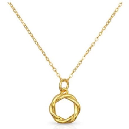 Schitterende 18K Gold Plated Halsketting met Hanger Krans