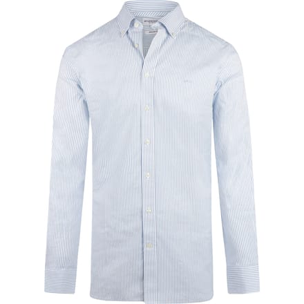 McGregor Stretch Oxford Shirt Small Stripe Light Blue Größe: M | Business hemden Outlet | Herren | Blau