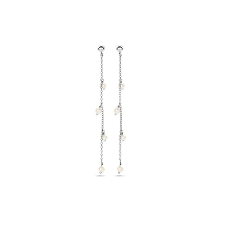 Zilver Gerhodineerd Oorhangers Parel 1338139