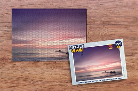 Puzzel Lucht - Paars - Zee - Legpuzzel - Puzzel 500 stukjes
