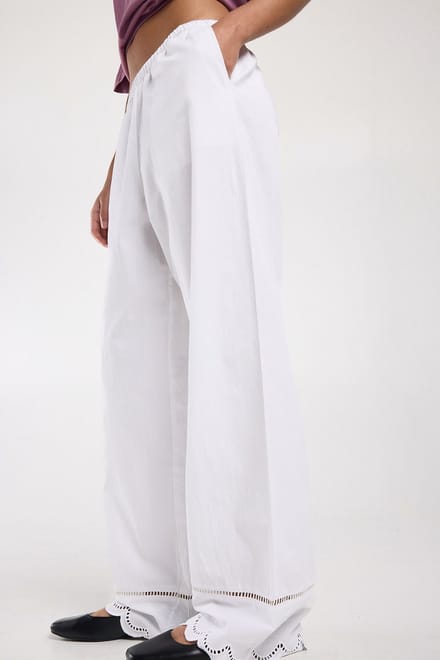 America Today Paige Off White Maat: S | Wijde Broeken Outlet | Dames | Wit