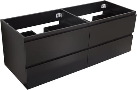 Zwart badkamer onderkast 120 cm