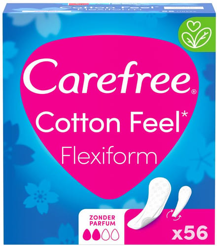 Carefree Cotton Feel Flexiform Small / Medium 56 stuks