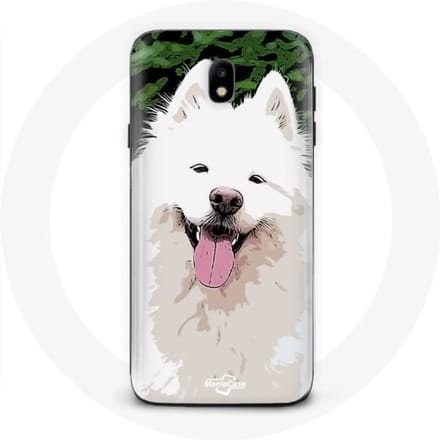 Samsung Galaxy J3 2017 hoesje Wit Samojeed hondenras wit
