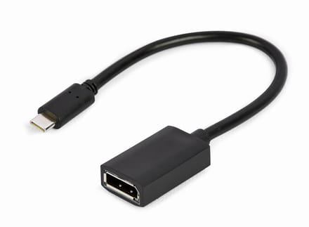 Gembird USB-C naar DisplayPort Adapterkabel - 4K Resolutie - 15 cm - Zwart