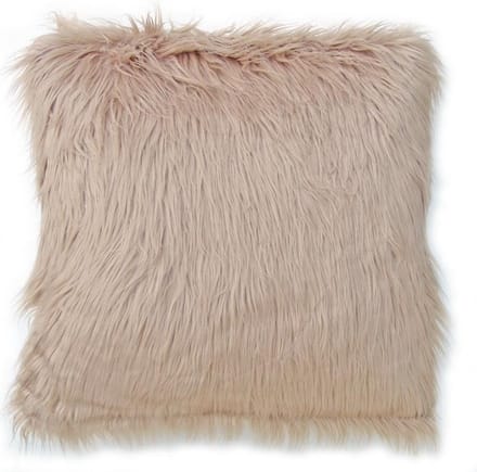 Lavandoux - Bont Kussen - Imitatiebont Sierkussen - 60 x 60 cm - Beige