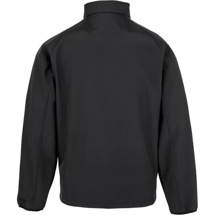 Result Recycled 2-Layer Printable Junior Softshell Jacket RT901J - Black - M (7-8)