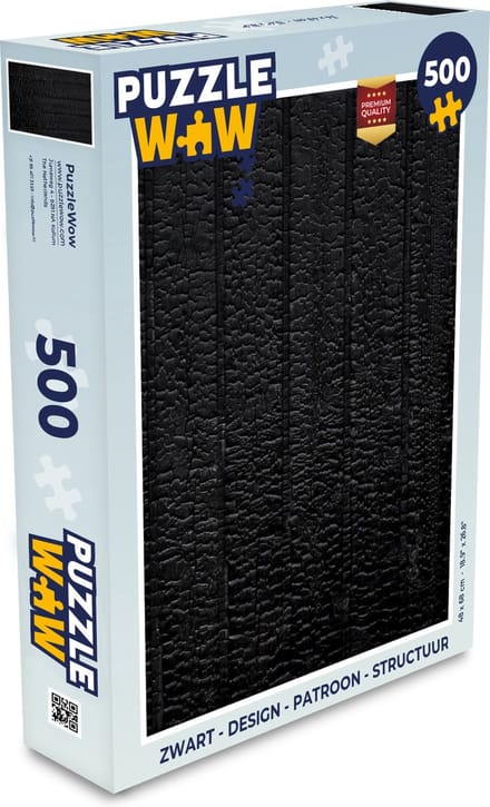 Puzzel Zwart - Design - Structuur - Lederlook - Legpuzzel - Puzzel 500 stukjes