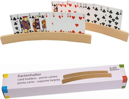 Houten Kaarthouder voor Speelkaarten - Set van 2 - 33 cm