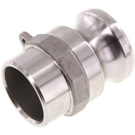 Camlock DN 40 (1 1/2'') Koppeling RVS met lasuiteinde (48.3 mm) Type F (AS) MIL-C-27487