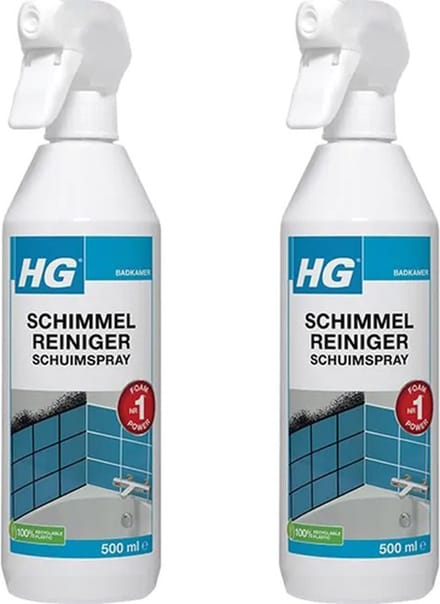 HG Schimmelreiniger Schuimspray – 2-pack – Met KD® Spons