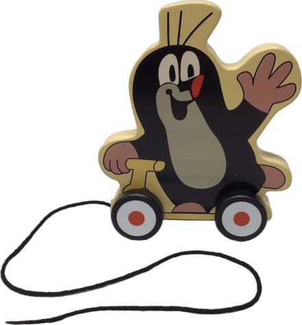 trekfiguur de kleine Mol op wielen 19cm little mole speelfiguur