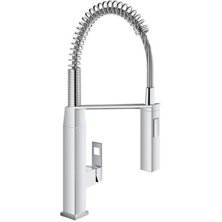 GROHE Eurocube Keukenkraan - Hoge uitloop - Met professionele handdouche - Chroom