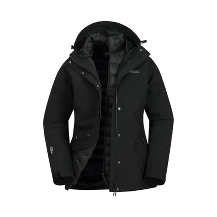 Mountain Warehouse Dames/Dames Alaskan 3 in 1 gewatteerd jack (Zwart)