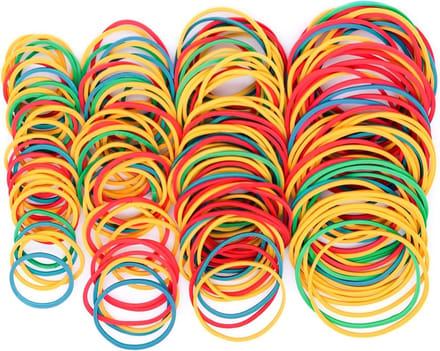 Kleurige Elastische Rubber Ringen - 610 Stuks, Diverse Maten voor Thuis, Kantoor en Creatieve Projecten