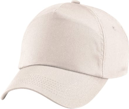 Beechfield Uniseks Effen Originele  Baseball Cap met 5 panelen (Zand)