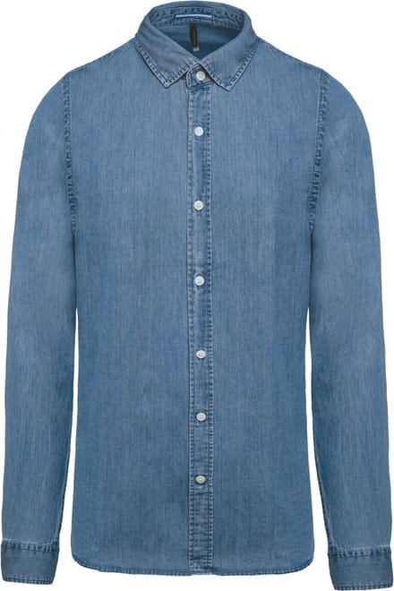 Kariban Herenoverhemd Denim K512 - Chambray Blue - XL