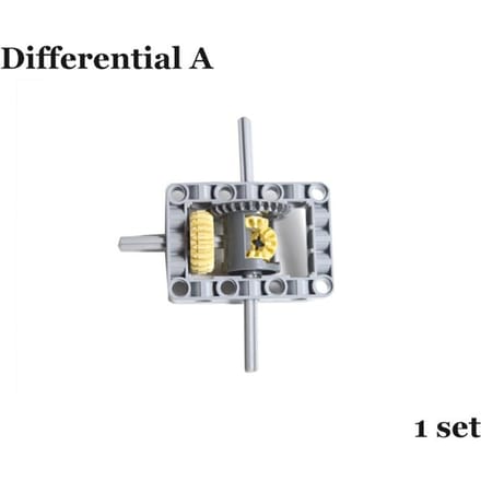 MOC Technische Bakstenen Onderdelen Framed Differentieel Tandwiel Set Compatibel High-tech Bouwstenen Auto's Stuur Chassispakket DIY Speelgoed