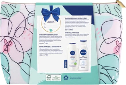 Nivea Travel Lover Geschenkset Body Lotion + Douchegel + Labello Lippenbalsem 1 Set