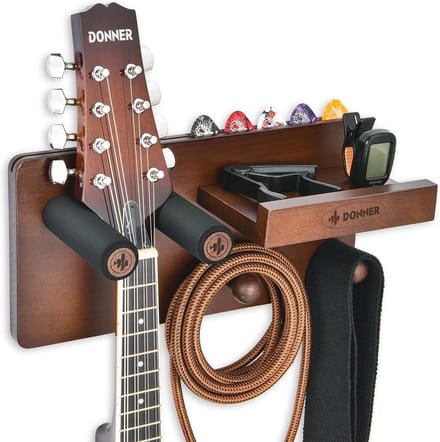 Multifunctionele Gitaar Wandmontagehanger met Plectrumhouder en Accessoirehaken