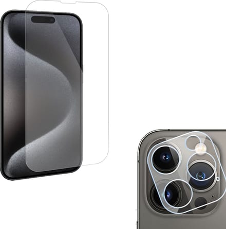 Geschikt voor iPhone 15 Plus Screenprotector + Beschermglas Geschikt voor iPhone 15 Plus Camera Lens - GuardCover