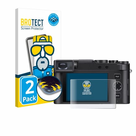 BROTECT - Screenprotector voor Leica D-Lux 8 - Folie Beschermfolie matte volledig dekking 2 Stuks
