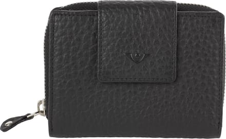 Voi Dames portemonnee Grain Leather Leer - zwart