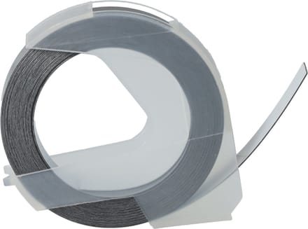 Dappaz Compatible Dymo Label 3D - 9 mm Wit op Zwart S0898130 Reliëflabel - Lettertang - 1 stuks