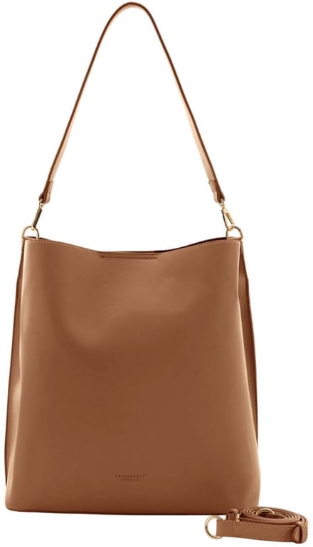 SEIDENFELT MANUFAKTUR schoudertas Nelma Hobo Bag Toffee Lichtbruin