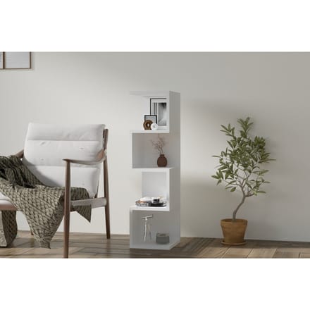 Boekenkast - Stijlvol Wit - 25x95x27cm - Duurzaam Melamine