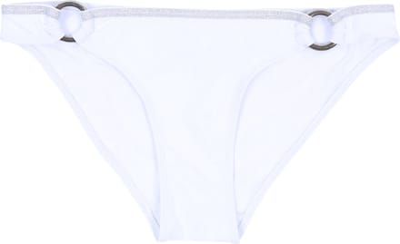 Witte bikinislip met decoratieve ringetjes