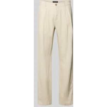 Tapered linnen broek met riemlusjes model 'OSBY JOGGER'