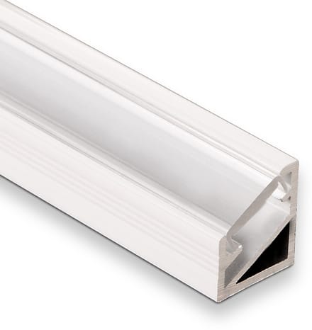 5 x LED Hoekprofiel-66 wit / klaar 2m voor LED strips