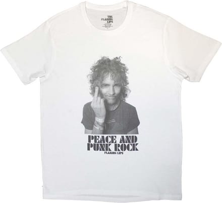 The Flaming Lips - Peace And Punk Heren T-shirt - M - Wit