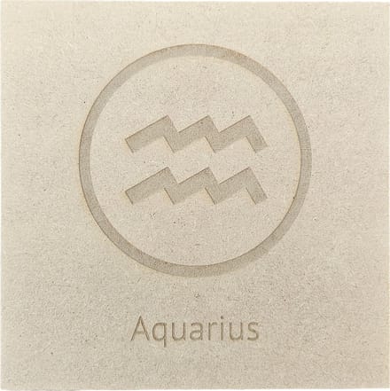 MGM Trading - Horoscoop - Waterman - Aquarius - 3mm MDF - 15 bij 15 cm - Laser gegraveerd
