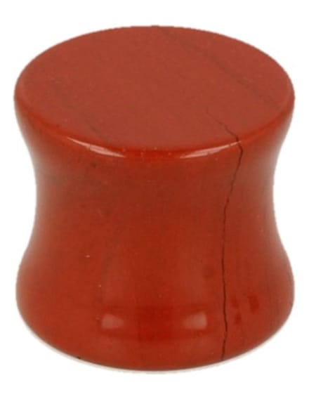 Plug oorpiercing 12 mm Jaspis rood
