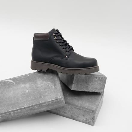 Nordland mach veterboots heren zwart gommato leer