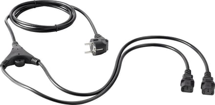 Sygonix SY-5178378 Apparaat (koud) Y-kabel Zwart 2 m