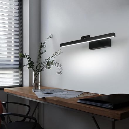 Haobosic - 9W Badkamer Spiegelverlichting - 40cm - 6500K Koel Wit - IP40 Zwart
