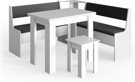 Vicco Roman Hoekbank set – 150 x 150 cm met tafel Wit