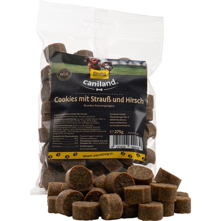 275g Struisvogel- en Hertenkoekjes Canibit Hondensnacks