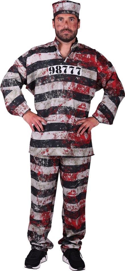 Bloody Prisoner Kostuum Man - Halloween Kostuum - Carnavalskostuum - Maat M/L